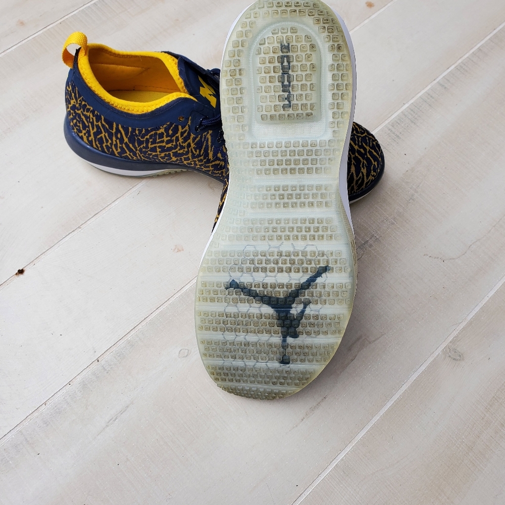 Jordan University Of MICHIGAN Athletic Sneakers with Crackle Design - Picture 6 of 10